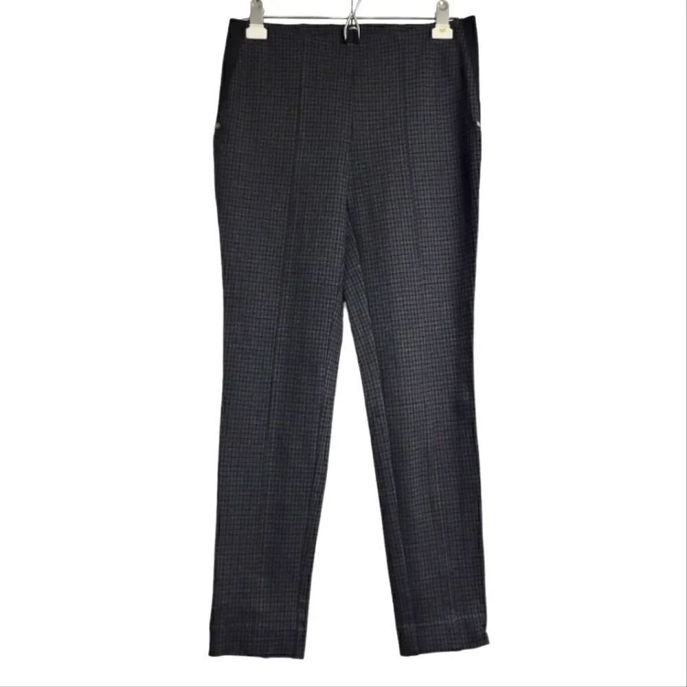 Anne Klein pull on houndstooth plaid ankle pants, size 4